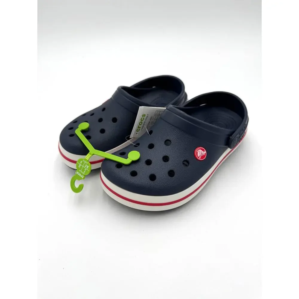 NWT Crocs Kids Crocband Clog - Navy/Red - J4 (big kid 4)